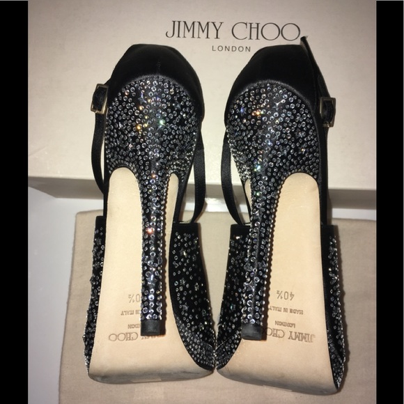 💜SEE VIDEO💜JIMMY CHOO💜Swarovski Crystals & Crystal Stars Sandals - Picture 4 of 17